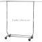 Adjustable Double Rail Rolling Garment Rack Hanging Clothes Rack with Brake Wheels