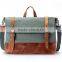 custom high quality waxed canvas messenger bag with leather trim                        
                                                                                Supplier's Choice
