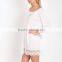 Vintage white soft lace ruched neckline sexy night sleeping dress