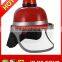 PP!Plastic Fire helmet with cover with light sale for adult