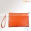 clutch bag genuine leather in wristlet