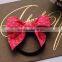 Fashion Korean Fabric Bowknot Rubber Band Candy Color Headband Elastic Band for Girls/