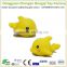Mini plastic yellow whale rubber shower gifts