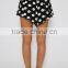 Black and white spots women short pants