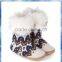 Gem detail knitted fancy winter boots,boots women 2014,snow woman boot