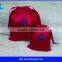 red cotton pouch factory wholesale with string