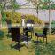 Europe Standard Skid Resistant Rattan Dining Set Chair with Table Garden Furniture