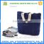 2015 Hot sale oem fashion customized blue canvas tote bags wholesale