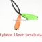 10cm black color top grade Brand New 3.5mm 2 Female to Male Adapter Splitter Cable