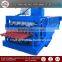 Trapezoidal roof panel curving machine, roof tile making machine