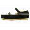 2016 Spring Arrival Pure Black Suede Girls Flat Princess Shoes