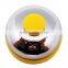silver table bell , 75mm diameter chrome plated with ABS base for reception