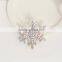 Snow Shaped Rhinestone Buckles Christmas Silver Hanging Decorative Snowflakes Brooch