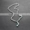 925 Sterling Silver Blue Opal Necklace Fashion Jewelry SPI236W
