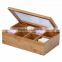 Natural handmade gift package high quality customized wooden tea storage box