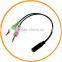 Dailyetech 20cm customized 3.5mm Stereo Female To 2 Male Y-Splitter Adapter Audio Cable