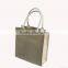 linen or linen cotton blended plain hotel shopping bag with printed logo