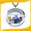 Hot selling Custom choose mothers birthstone crystal personal floating charms pendants necklace (DIY-014)