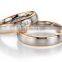 Bicolor Gold Plated Titanium Couple Ring for Wedding