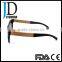 European Style Flat Top Wooden Sunglasses Black Bamboo Wooden Sunglasses