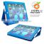 leather multi-folding stand function leather case for iPad air ,sleep function tablet case for iPad pro