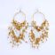 Green stone cheap jewelry new summer multilayer bead drop earrings x87