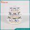 3 Pcs Butterflies Enamel Cookware Set With Decoration And Glass Lid