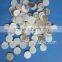 natural white river shell button blank