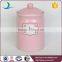 Pink ceramic storage container sets biscuit tea sugar and coffe jars