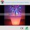 Manufacturer PE LED square flower pot/PE led bucket with remote control 16 mix changeable colors Up39*Dn26*H40CM
