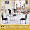 Modern Simple Marble Top Metal Dining Room Table