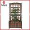 Balcony Wooden Planter Boxes with Flower Climbing Trellis