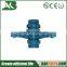 4-way cross shaped 1" and 2" hose connector quick fitting