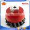 3" steel wire cup brush wheel twist knot crimped bowl disc abrasive M10 round grinding cheaning brush
