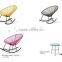 Hot selling metal frame with PE wicker chair wicker rocking chair