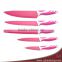 High Quality Non Stick Coating Blade Knife Set with Spot Pattern Block