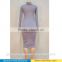 Hot Sale Women grey bodycon dress 2016 sexy Women's casual bandage long sleeves evening party cocktail plain midi dress