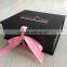 Luxury Hair Packaging Box Black Ribbon Gift Box