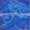 Navy blue elegant nylon shining floral elastic tricot fabric lace