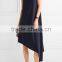 Elegant Ladies Asymmetric Stretch-Jersey Halter Neck Dinner Dress New Moderl Girl Party Wear Western Dress 2017 HSD5910