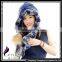 CX-C-242G Women Fashion Fur Hooded Scarf Winter Warm Rex Rabbit Fur Hat