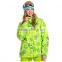 Outdoor winter plus size women clothing active colourful ski jacket