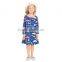 S33552W Girls Dresses animal Print Girls New Fashion Long sleeve Dress