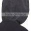 Black rib-knit virgin wool zip-front hoodie styled with tech-fabric elbow patches