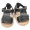 Latest fashion make your own kids girls sandals leather shoes