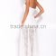 Custom White Lace Dress/White Lace Half Sleeve Dress/White Lace See-through Prom Dress Wholesale dress