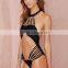 M885 Runwaylover2016 Ladies Sexy Black Bandage One Piece Bikini Swimwear