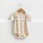 Wholesale 100% organic cotton summer babies clothing set baby onesie