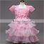 Wholesale price short sleeve Girl Evening Dress braces skirt with Small coat Princess party dress for kids fancy dress costumes