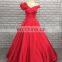 Sexy Off Shoulder Design Ball Gown Red Satin Quinceanera Dresses 2017